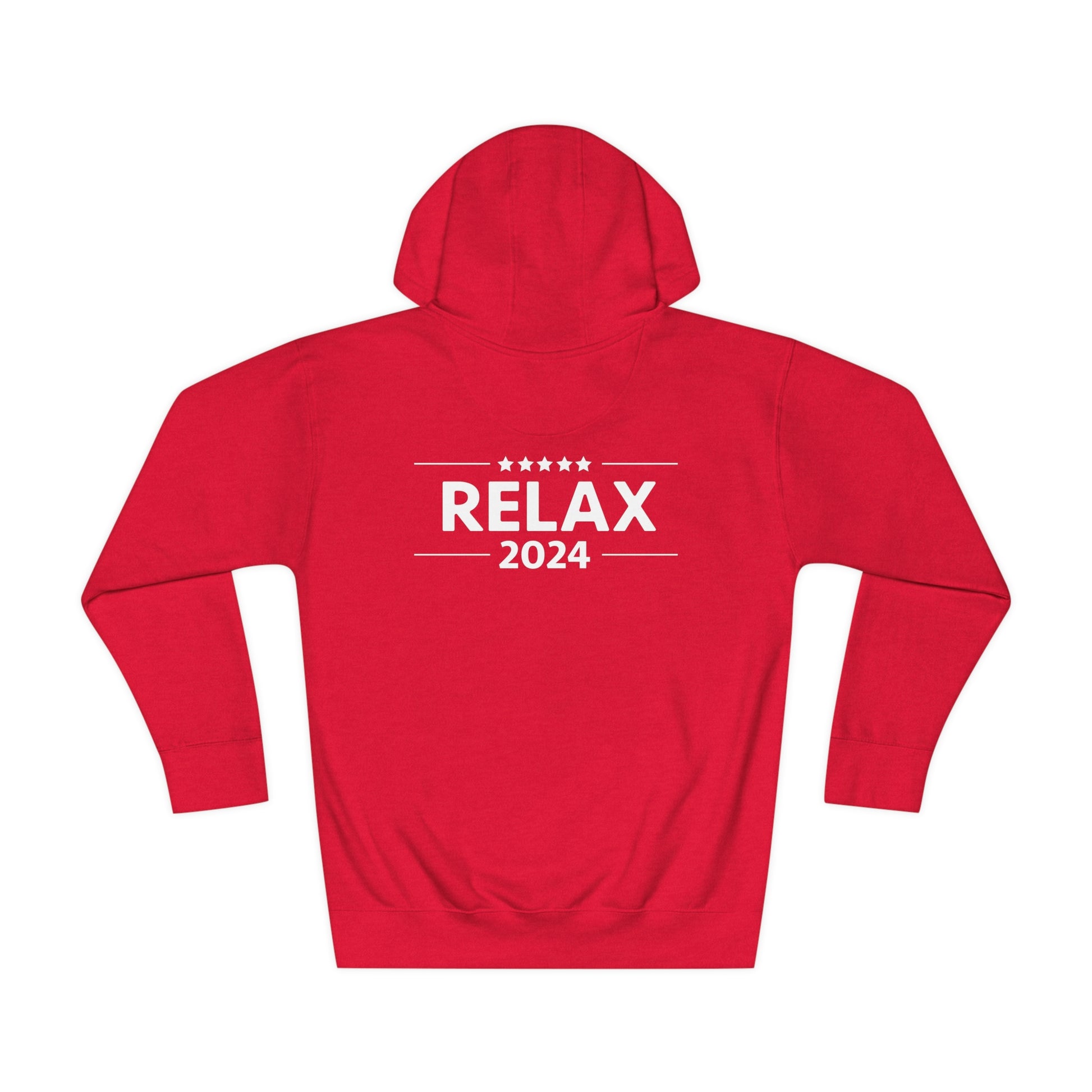 Fleece Hoodie - Relax - Red - RelaxandBreathe2024