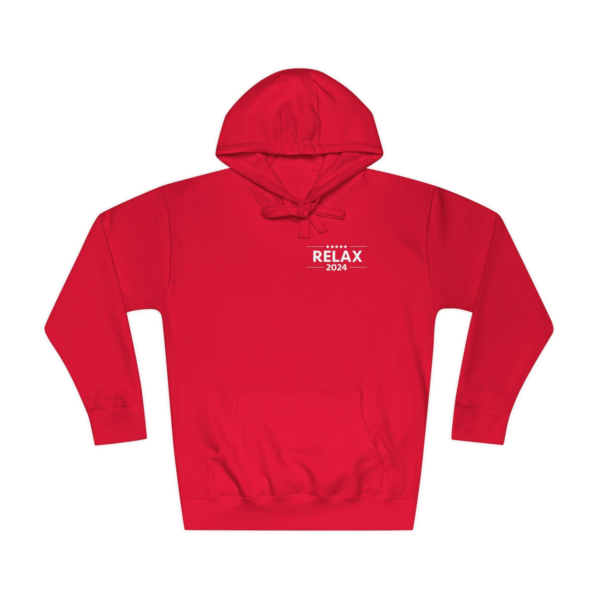 Fleece Hoodie - Relax - Red - RelaxandBreathe2024