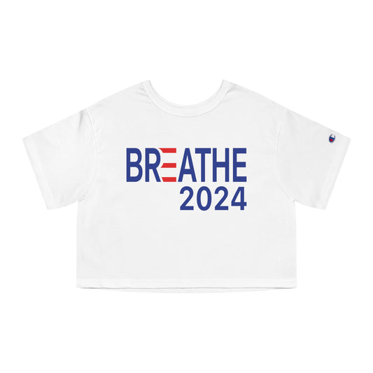 Women's Cropped Tee - Breathe - RelaxandBreathe2024